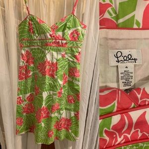 Lilly Pulitzer Floral Spaghetti Strap Summer Dress